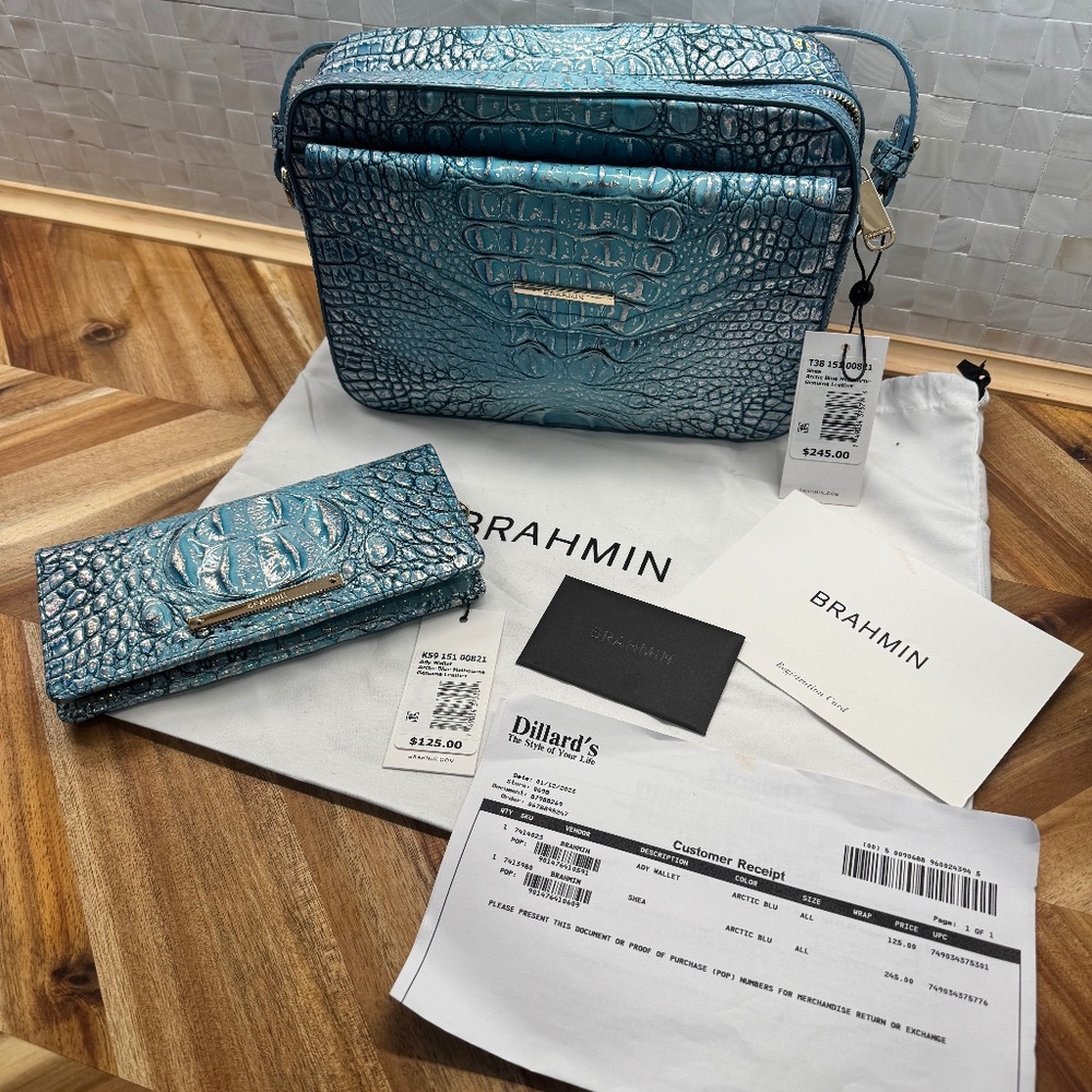 Brahmin Arctic Blue Melbourne Set